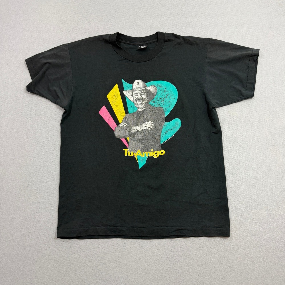 Vintage Little Joe La Familia Tu Amigo Shirt Men XL Black 90s Screen Stars Music